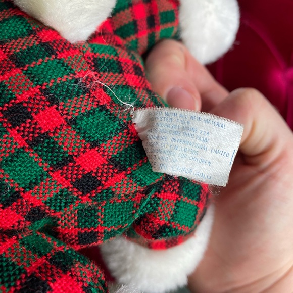 Vintage Christmas bear plush - Picture 4 of 6